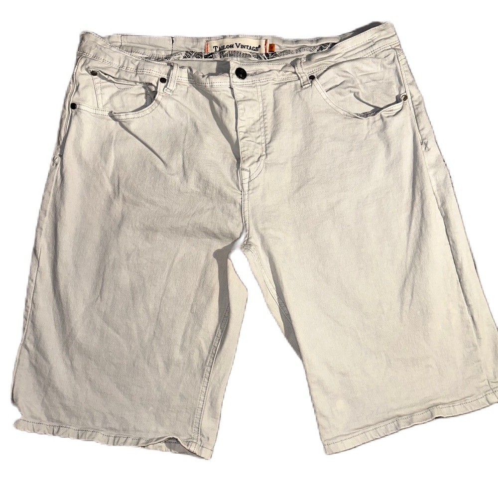 Taylor Vintage Shorts white wash 5 pocket Size 38 - Picture 1 of 5